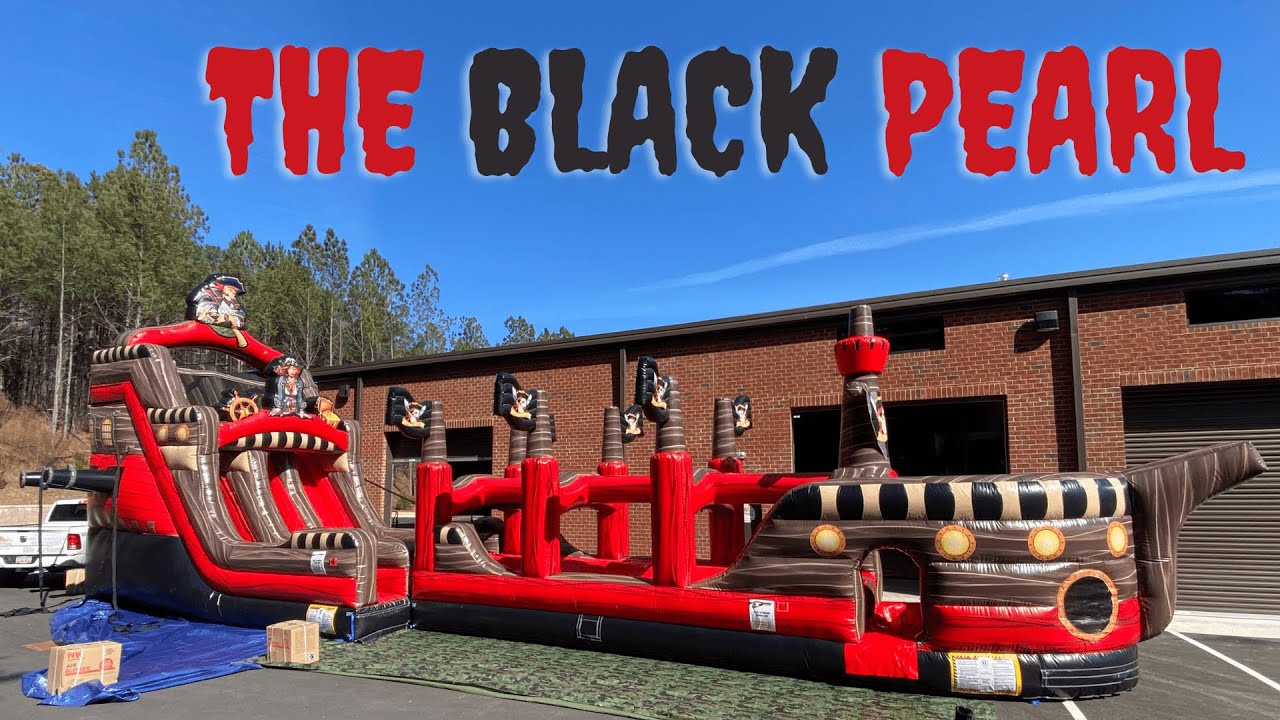 22' Tall Black Pearl Ship Water Slide | BounceHouseAtlanta