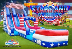 22' Stars and Stripes Dual Lane Water Slide