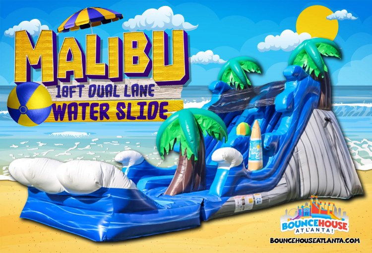 18' Malibu Splash Dual Lane Water Slide