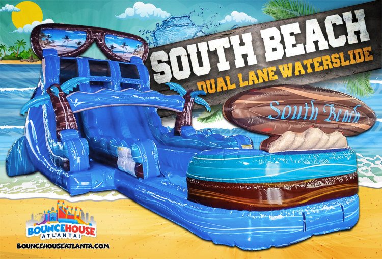 18' South Beach Dual Lane Water Slide