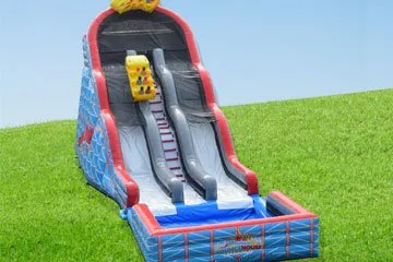 Wet Bounce House Rentals In Woodstock, GA - 24ft Triple Lane Water Slide