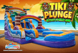 18' Tiki Plunge Dual Lane Water Slide