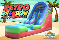 15' Retro Rainbow Water Slide