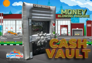 Cash Vault Money Machine Rental Atlanta Cash vault money blowing machine rental for Atlanta school carnival fundraiser