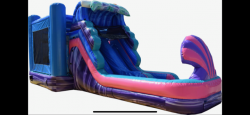 Mermaid combo bounce and slide 1673302022 3 Mermaid Dual Lane Combo Bounce and Slide