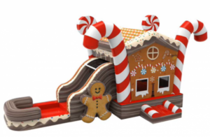 Gingerbread House Combo Rental Atlanta Christmas gingerbread house combo bounce house rental for winter festival in Atlanta GA