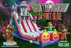 24' Dual Lane Haunted Mansion Slide