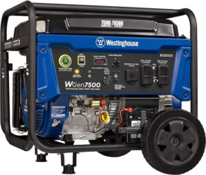 Westinghouse 9500 generator rental for outdoor winter event in Alpharetta