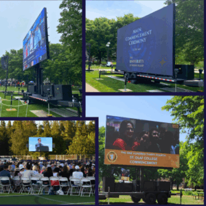 LED movie screen rental setup for winter movie night in Alpharetta