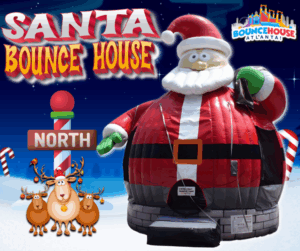 Santa bounce house rental for Christmas party in Alpharetta Georgia