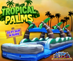 35' Tropical Palms Dual Lane Slip N Slide