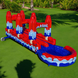 Red white and cool slip n slide4 1765396093 41' Red White & Cool Dual Lane Slip N Slide