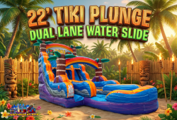 22' Tiki Plunge Dual Lane Water Slide