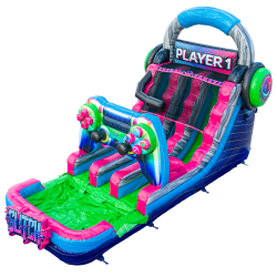 Glitch dual lane water slide 163 1783708699 16' Glitch Gamer Dual Lane Water Slide