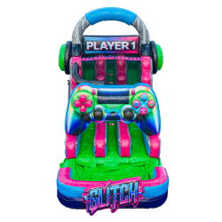 Glitch dual lane water slide 16 1783708698 16' Glitch Gamer Dual Lane Water Slide